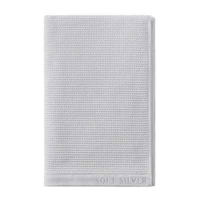 SOFT SILVER Антибактериальное махровое полотенце для тела с массажным эффектом, 65х140 см. Цвет: «Благородное серебро» (серый)