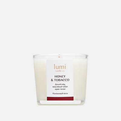 LUMI CANDLE CO. Ароматическая свеча petite Honey & tobacco 90