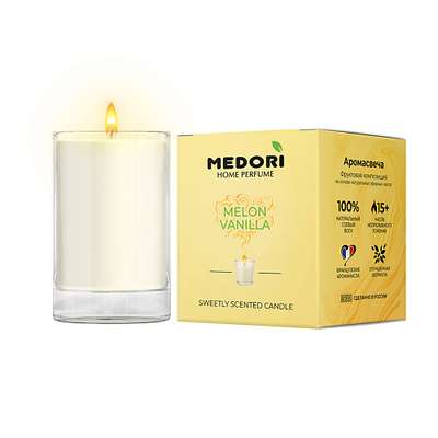MEDORI Свеча ароматическая Melon & Vanilla 70