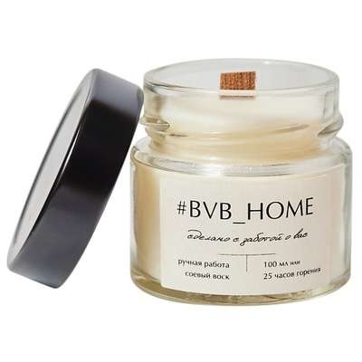 #BVB_HOME Ароматическая свеча с деревянным фитилем - Ванильная карамель 100
