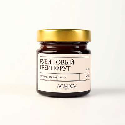 ACHILOV Ароматическая свеча "Рубиновый грейпфрут" 400