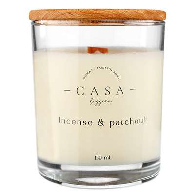 CASA LEGGERA Свеча в стекле Incense&Patchouli 150