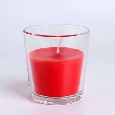 БОГАТСТВО АРОМАТА Свеча в гладком стакане ароматизированная "Сладкая малина" 328