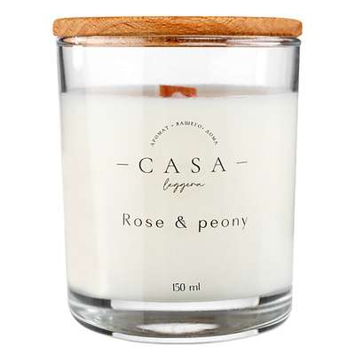 CASA LEGGERA Свеча в стекле Rose&Peony 150