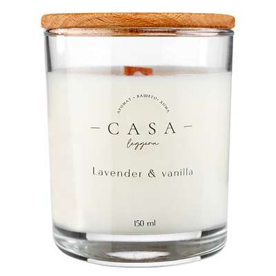 CASA LEGGERA Свеча в стекле Lavender&Vanilla 150