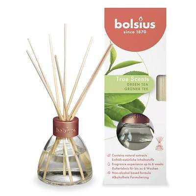 BOLSIUS Ароматический диффузор + палочки Bolsius True scents зеленый чай 45