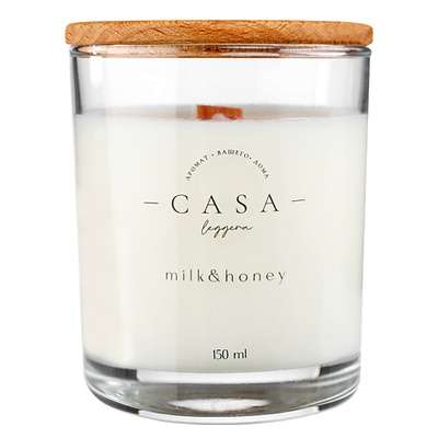 CASA LEGGERA Свеча в стекле Milk&Honey 150