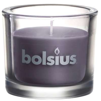 BOLSIUS Свеча в стекле Classic темно-серая 764