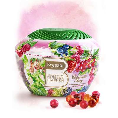 BREESAL Ароматические гелевые шарики Fresh Drops Сочность ягод