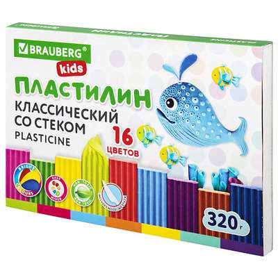 BRAUBERG Пластилин классический KIDS