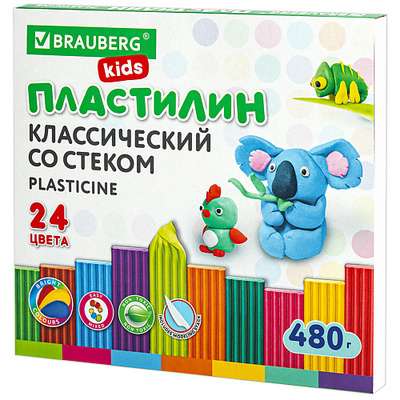 BRAUBERG Пластилин классический KIDS