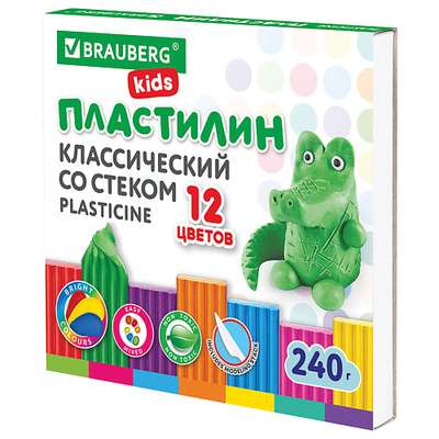 BRAUBERG Пластилин классический KIDS