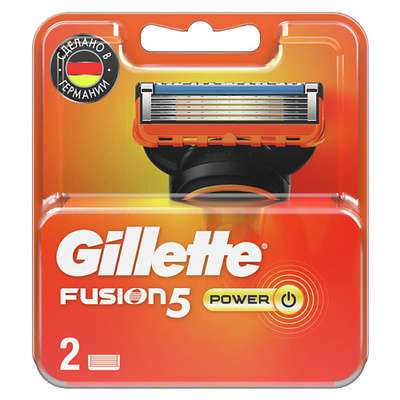 GILLETTE Сменные кассеты для бритья FUSION Power