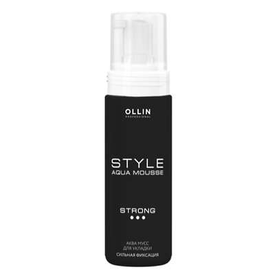 OLLIN PROFESSIONAL Аква мусс для укладки сильной фиксации OLLIN STYLE