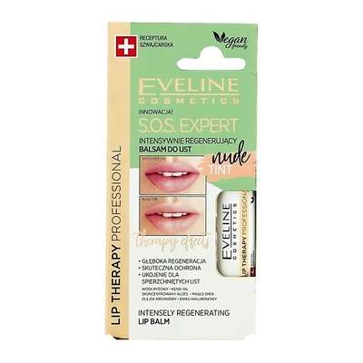 EVELINE Бальзам для губ S.O.S. EXPERT NUDE TINT 4.5