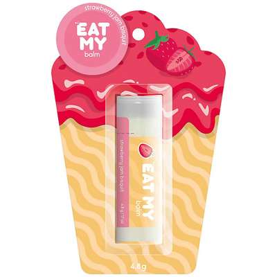 EAT MY Бальзам для губ Eat My balm Бисквит с клубничным джемом