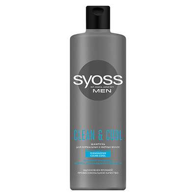 SYOSS Шампунь для мужчин для нормальных и жирных волос Clean&Cool