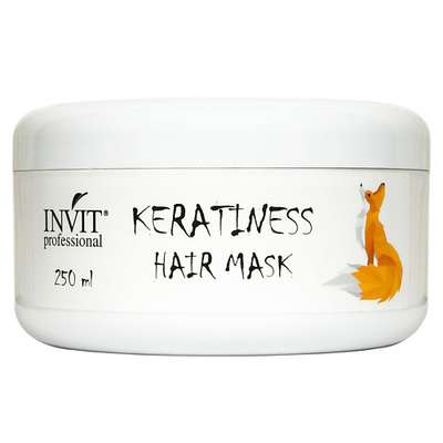 INVIT Маска Keratiness для питания и реструктуризации сухих и сильно поврежденных волос с кератином 250