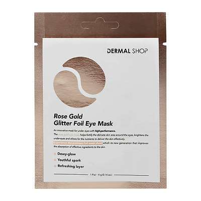 DERMAL Патчи для глаз rose gold гидрогелевые фольгированные 2