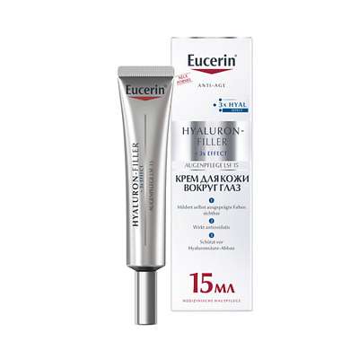 EUCERIN  Антивозрастной крем для ухода за кожей вокруг глаз Hyaluron-Filler SPF 15