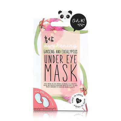 OH K! GINSENG & EUCALYPTUS UNDER EYE MASK Маска увлажняющая и выравнивающая тон кожи для зоны вокруг глаз "Женьшень и эвкалипт"