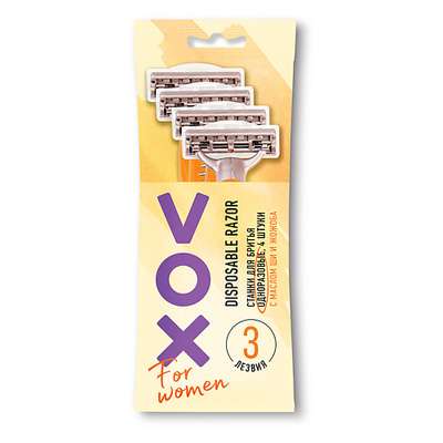 VOX Станок для бритья одноразовый FOR WOMEN 3 лезвия 4