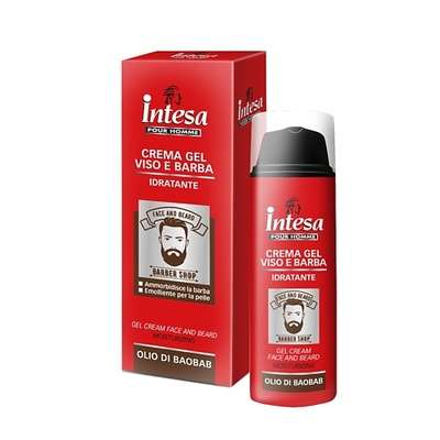 INTESA Гель-крем для лица и бороды увлажняющий с маслом баобаба 100