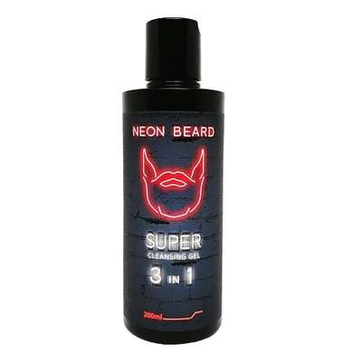 NEON BEARD Супер-очищающий гель для лица и бороды RED NEON - Сандал 200