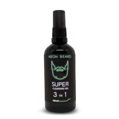 NEON BEARD Супер-очищающий гель для лица и бороды GREEN NEON - Экзотическая Вербена 100