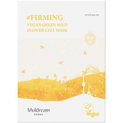 MULDREAM Тканевая маска для лица Vegan Green Mild All In One Mask Firming