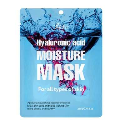 THINKCO Маска-салфетка для лица с гиалуроновой кислотой, HYALURONIC ACID MOISTURE MASK 23