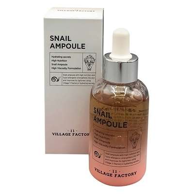 VILLAGE 11 FACTORY Сыворотка для лица с муцином улитки Snail Ampoule 50