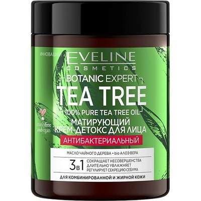 EVELINE Крем для лица BOTANIC EXPERT TEA TREE 3 в 1 антибактериальный матирующий 100