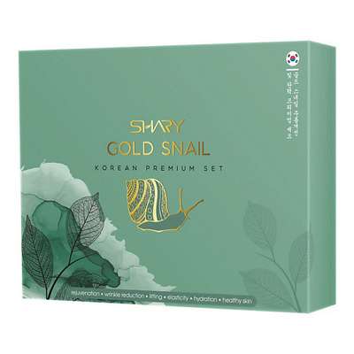 SHARY Косметический premium-набор для лифтинга и разглаживания кожи лица GOLD SNAIL