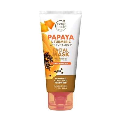 PETAL FRESH Маска для лица придающая сияние коже с экстрактом папайи и куркумы