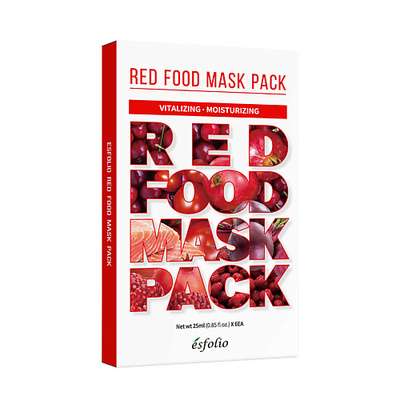 ESFOLIO Набор масок для лица RED FOOD 6