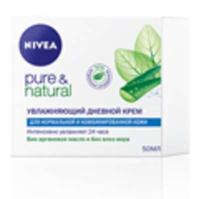 NIVEA Увлажняющий дневной крем Pure&Natural для нормальной и комбинированной кожи