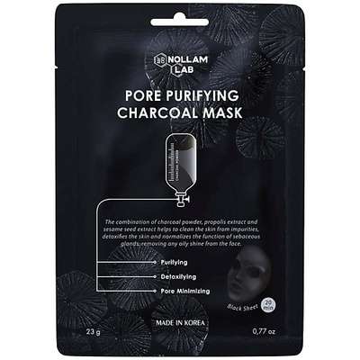 NOLLAM LAB Корейская угольная тканевая маска для очищения лица 23