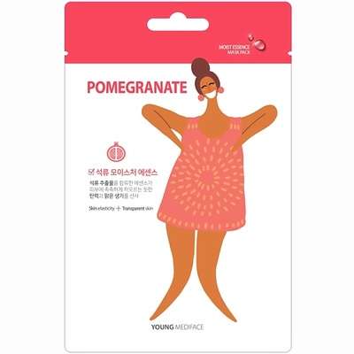 YOUNG MEDIFACE Тканевая маска для лица MSDS_Pomegranate (гранат)