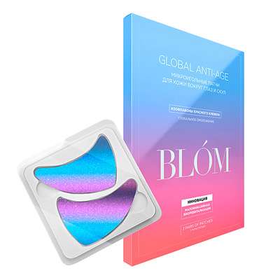 BLOM Микроигольные патчи Global Anti-Age с экстрактом красного клевера для омоложения кожи