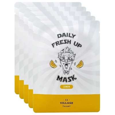 VILLAGE 11 FACTORY Набор тканевых масок для лица с экстрактом лимона Daily Fresh Up Mask Lemon