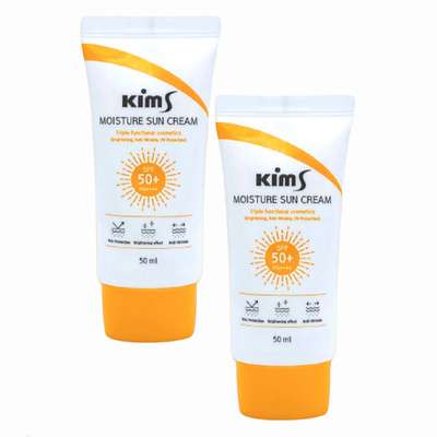 Kims НАБОР: 2 солнцезащитных крема для лица Moisture Sun Cream SPF 50+ PA++++ Triple Function 100