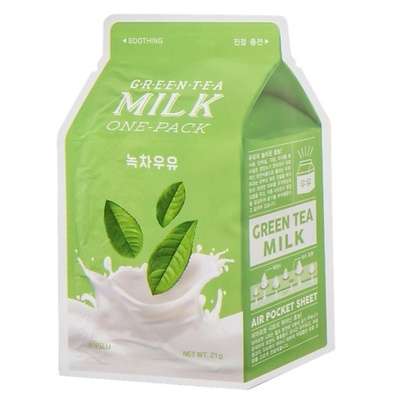 A'PIEU Маска для лица зеленый чай (с молочными протеинами) 21
