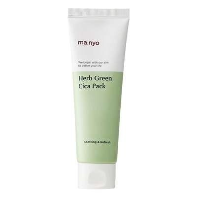 MA:NYO Успокаивающая маска с зелёным чаем (глиной) и витаминами Herb Cica Pack 75