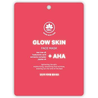 NAME SKIN CARE Тканевая маска для лица сияние кожи с AHA-кислотами 22