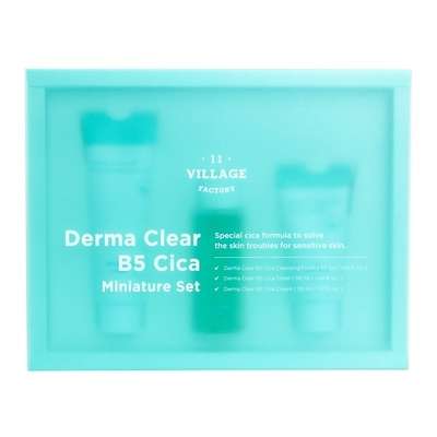 VILLAGE 11 FACTORY Успокаивающий набор для лица с центеллой Derma Clear B5 Cica Miniature Set