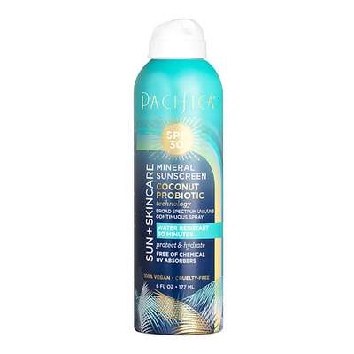 PACIFICA Солнцезащитный крем с пробиотиком SPF30 Mineral Sunscreen Spray SPF 30 - Coconut Probiotic