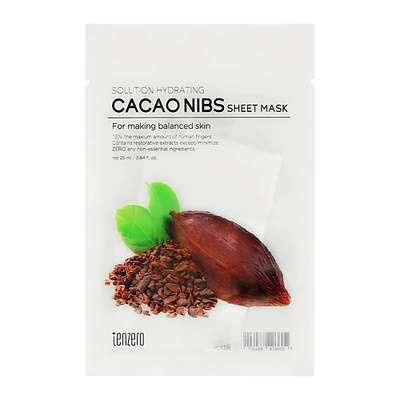 TENZERO Маска для лица с экстрактом какао бобов (восстанавливающая и разглаживающая) 25