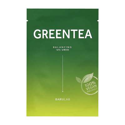 BARULAB Маска для лица с экстрактом зеленого чая (тонизирующая и увлажняющая) 23