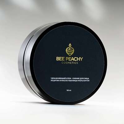 BEE PEACHY COSMETICS Увлажняющий крем-сияние для лица Лецитин и Масло пшеницы эффект Хайлайтера 50